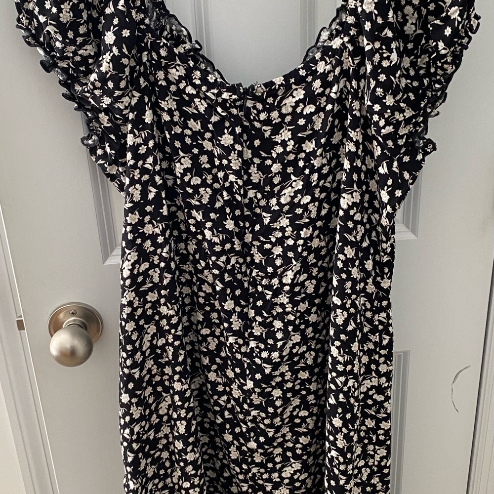 No Boundaries Black and White Floral Maxi Dress